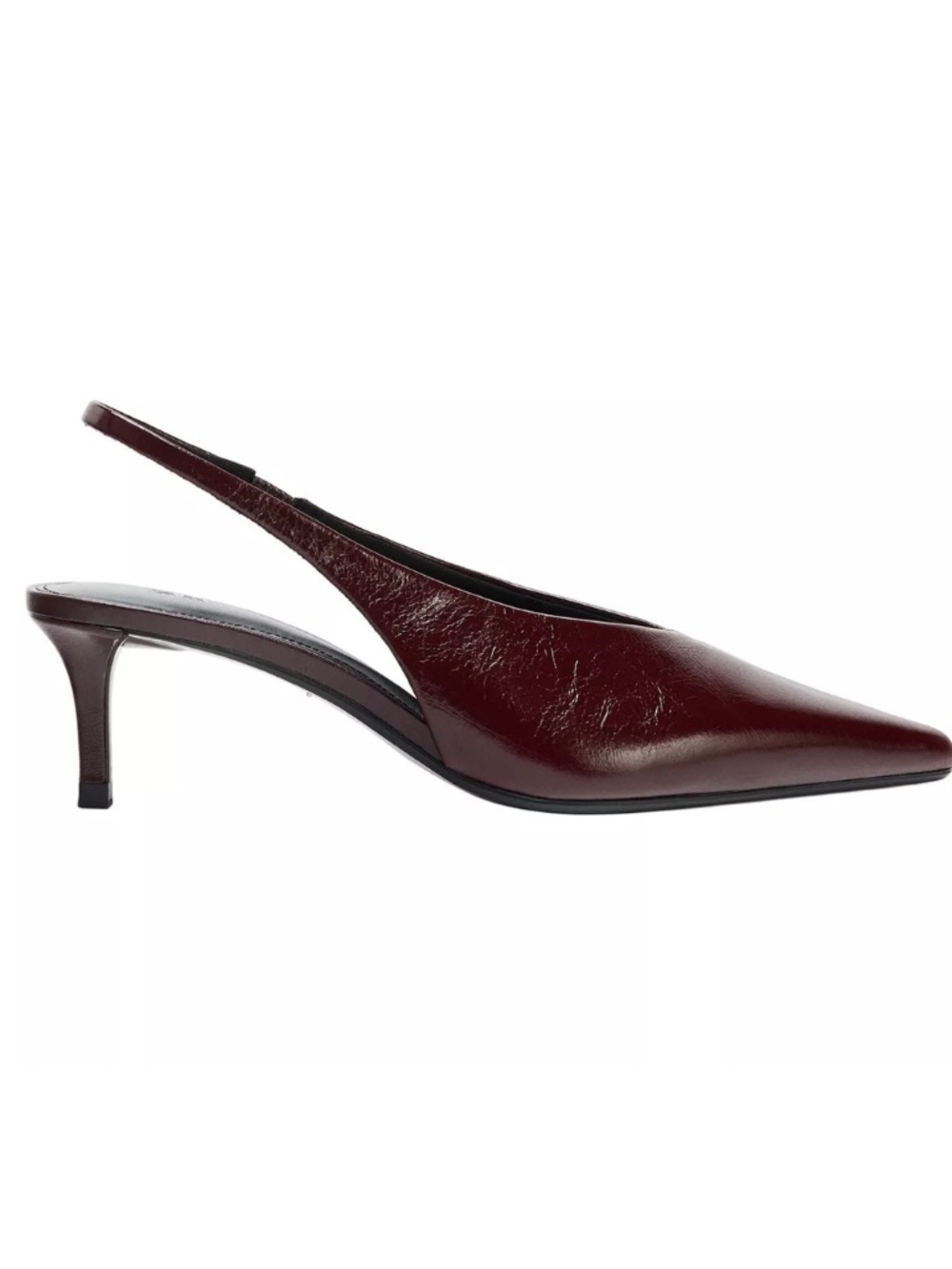 Real Leather Zara Burgundy Slingbacks Size 6 NWT